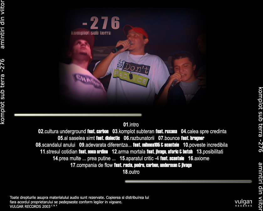 K.S.T. -276 - Amintiri din Viitor (2003) (sticker + CD gratuit) - imagine 2