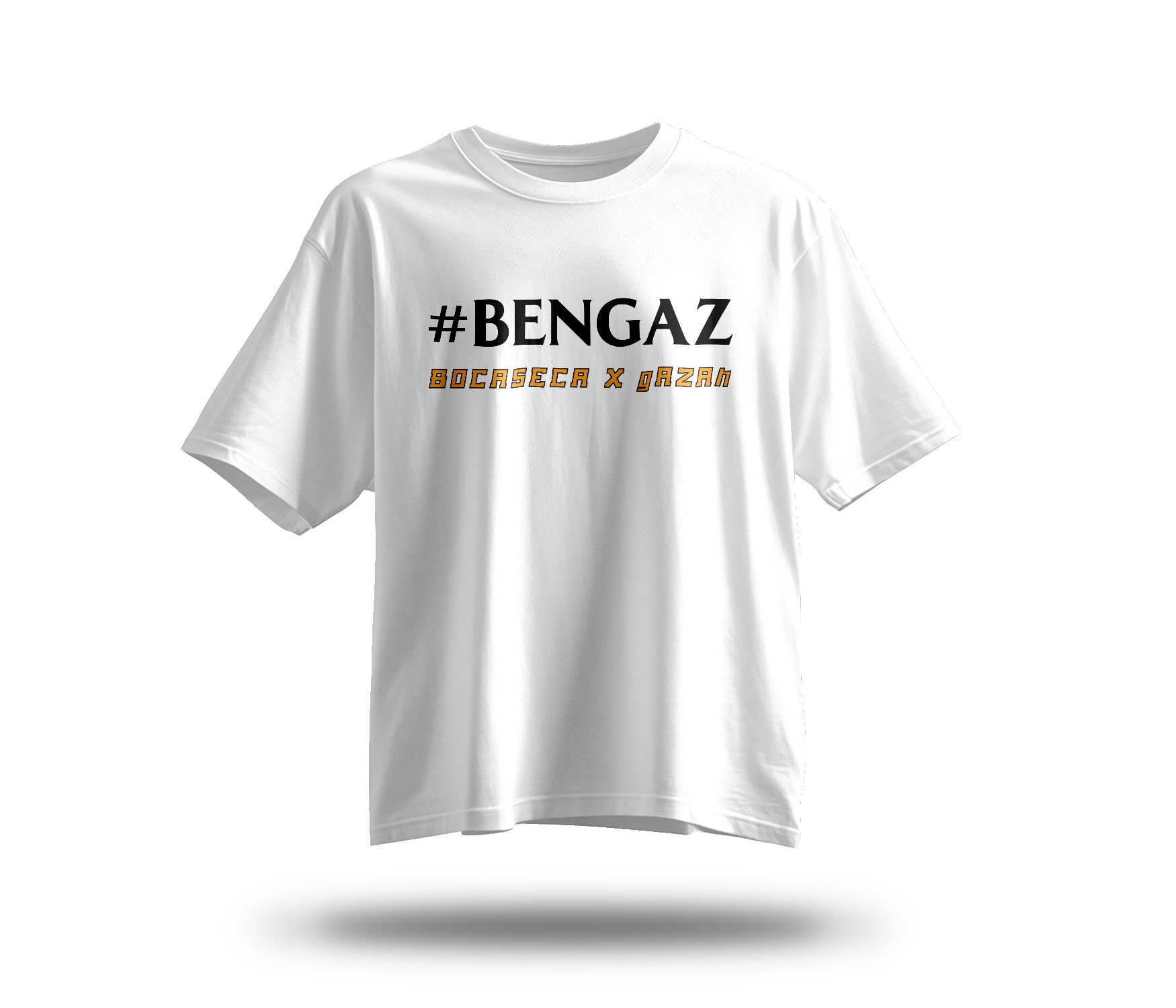 #BENGAZ - Tricou oversize (alb / negru) - imagine 5
