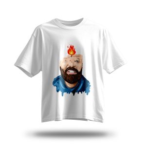 Phunk B – Tricou oversize TSLT2 (alb / negru)
