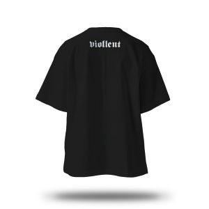 Viollent – DADINEL – Tricou oversize (alb / negru)