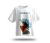 Dragonu AKA 47 – Tricou oversize (alb / negru / albastru deschis)